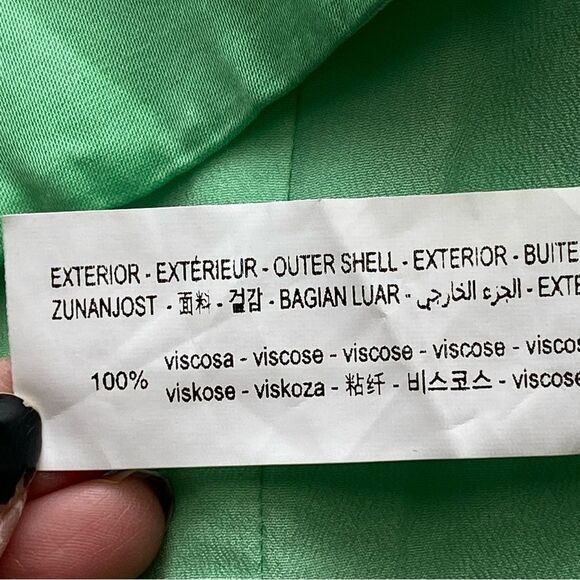 Zara Satin Effect Electric Green Corset Crop Top Size Medium - Picture 11 of 14